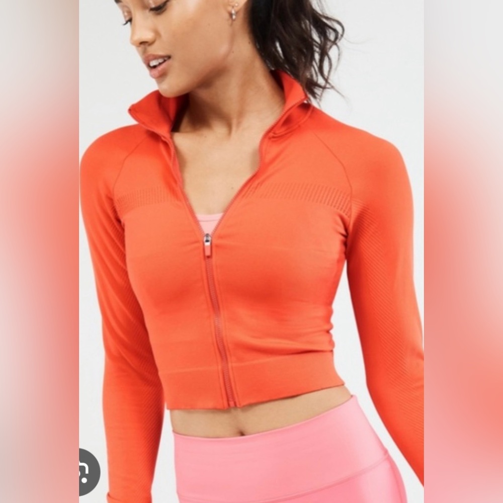 Fabletics Seamless Cropped Zip Up Jacket - image 1